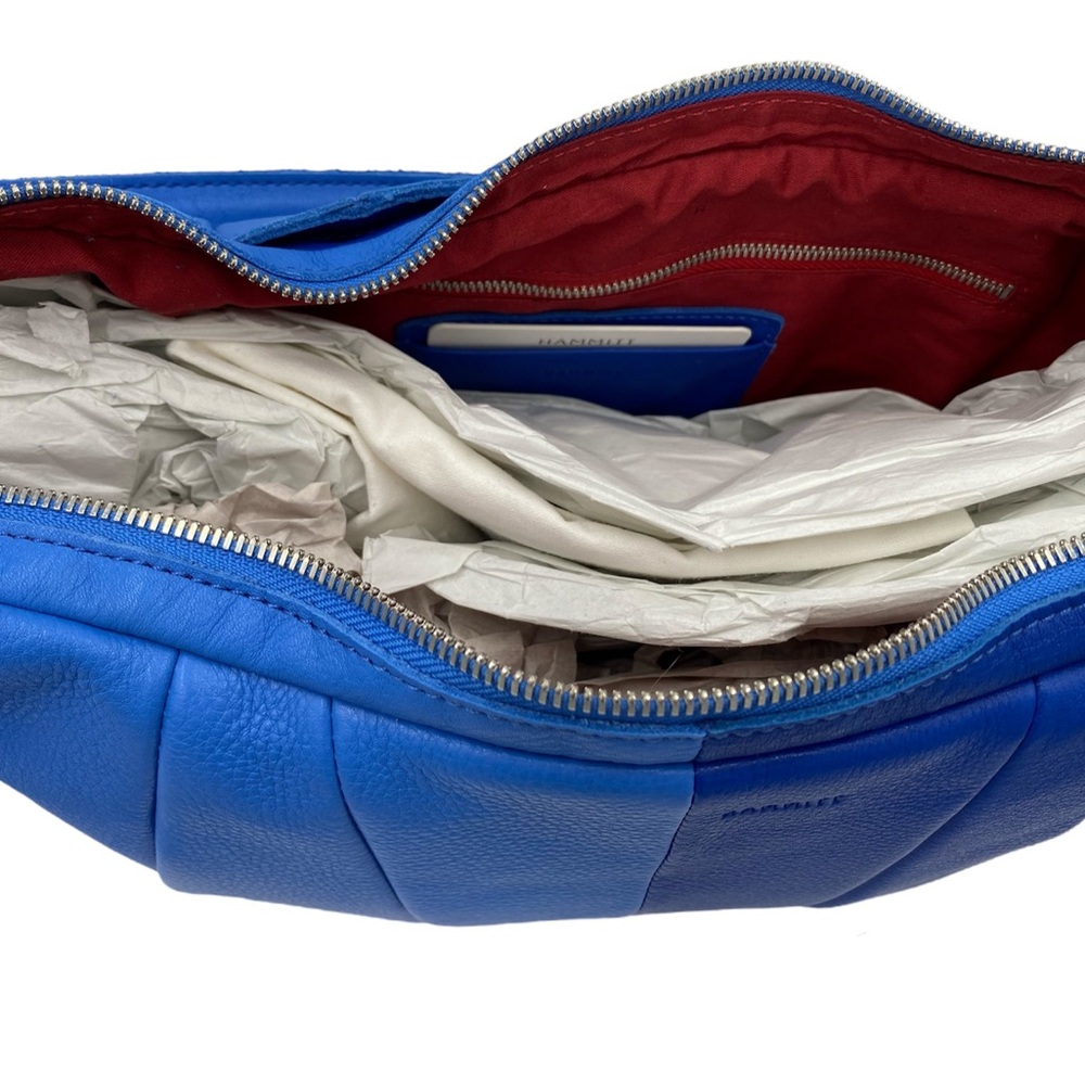 Hammitt Morgan Leather Oasis Blue Color Blocked Shoulder Hobo Bag - Picture 6 of 7